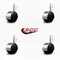 Service Caster 2'' Floor Safe Chrome Hooded Twin Wheel Caster Grip Ring Stem , 4PK SCC-GR02S50D-NYU-BC-716X1716-4 - alternate 2